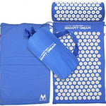 Yoga Lotus Spike Acupressure Mat Pillow Set Back Body Massager Acupuncture Cushion Mat Relieve Stress Tension Pain w/ Carry Bag