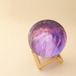 Galaxy Print Moon Lamp