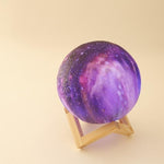 Galaxy Print Moon Lamp