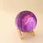 Galaxy Print Moon Lamp